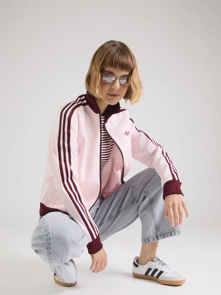 Худи на молнии ADIDAS ORIGINALS 'CLASSIC' в розовом цвете — фото 4