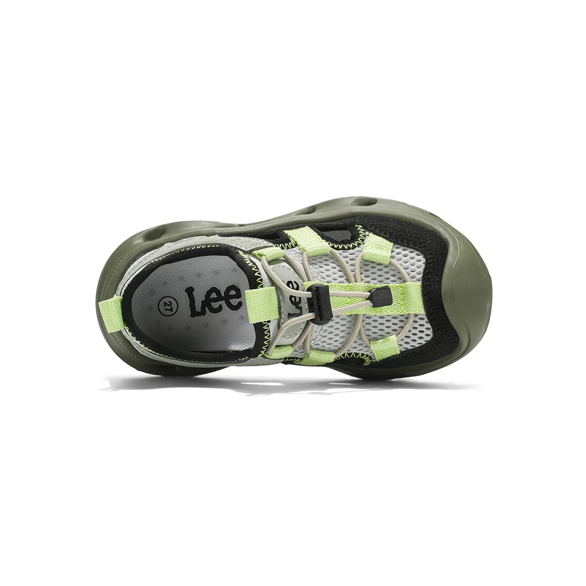 Детские сандалии низкие с защитой от скольжения и амортизацией Lee, Black Green — фото 4