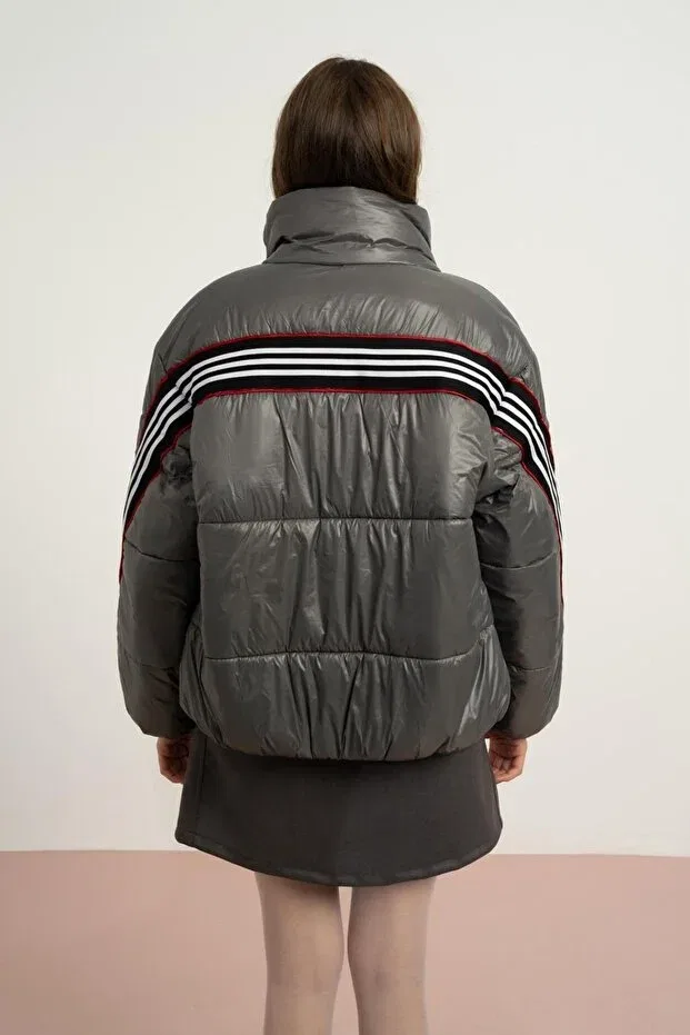 Детское зимнее пальто для девочек с принтом Northlight Premium Hausekids, Anthracite — фото 3