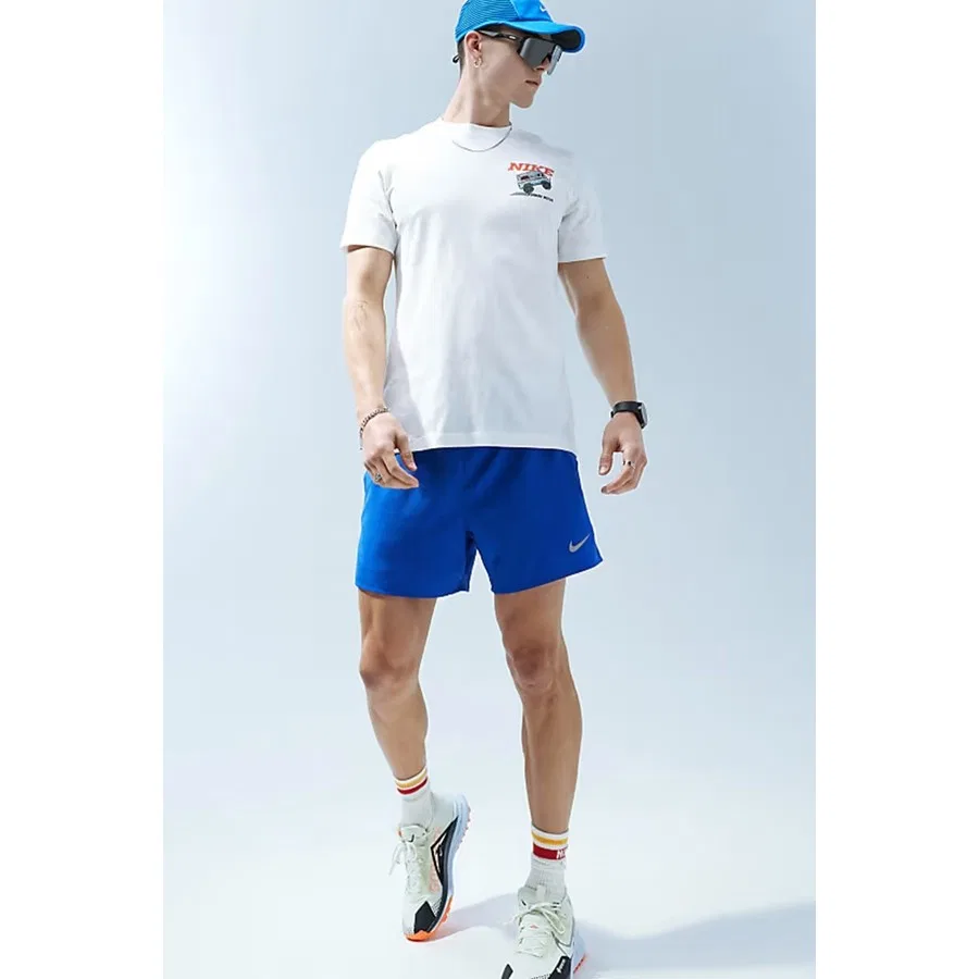 Шорты спортивные с технологией Dri-FIT, модель Dri-FIT Stride 5In 13 cm Brief, Nike, Синий — фото 2