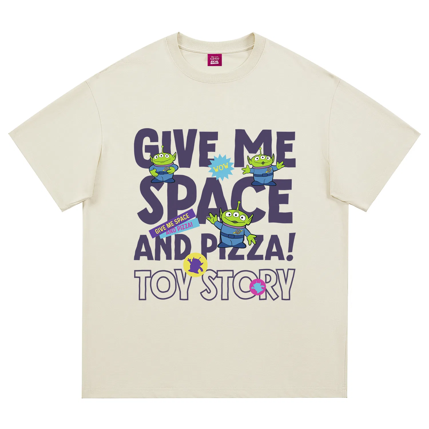 Детская футболка с принтом Disney Unisex Crew Neck Thin Straight Fit, Цвет Apricot