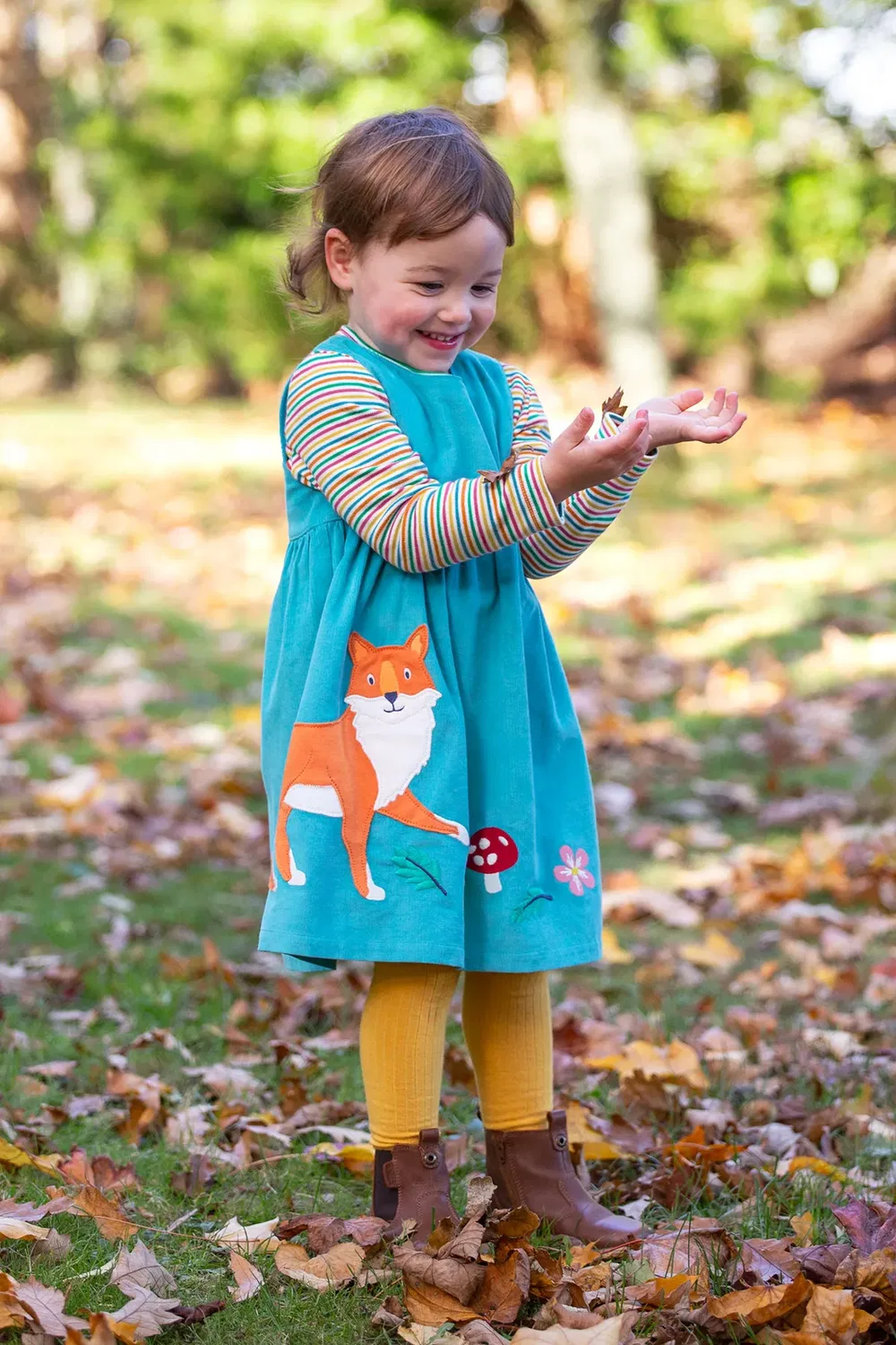 Детское платье из вельвета Lovely Lily Frugi, Blue — фото 2
