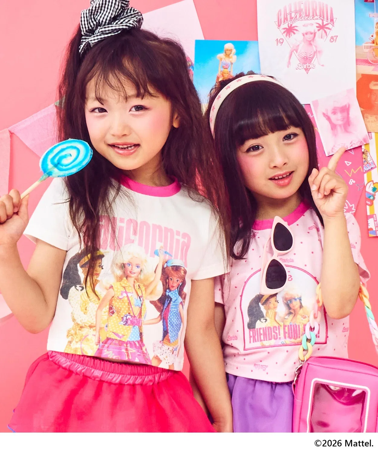 Детская футболка с принтом Barbie ANAP kids, Pink — фото 2
