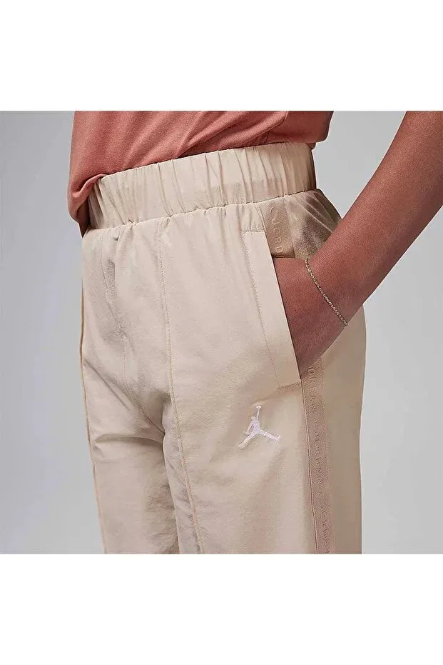 Детские спортивные штаны для девочек с широкой штаниной Nike, Beige — фото 3