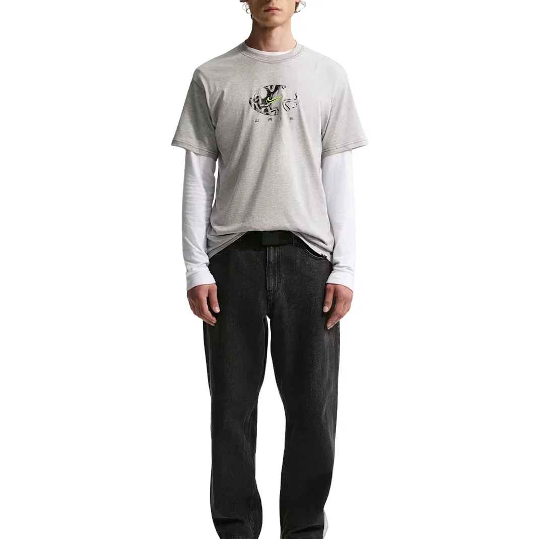 Мужская футболка с коротким рукавом Nike SB Skate T-Shirt Grey Heather, серый — фото 2