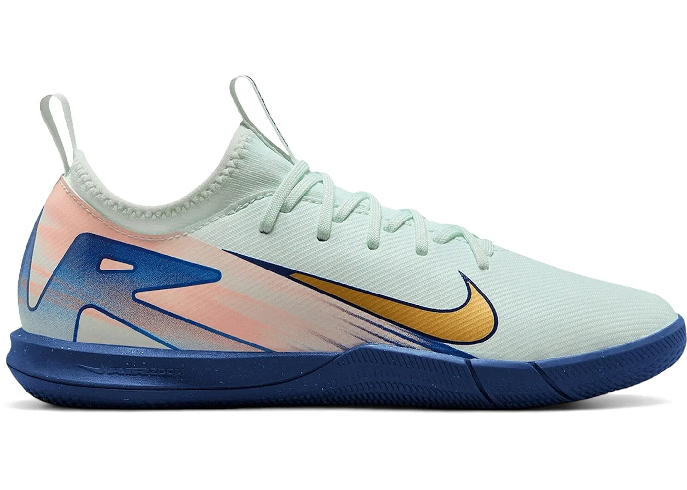 Детские кроссовки для футбола с принтом Nike Zoom Mercurial Vapor 16 Academy IC Dream Speed Pack Nike, Barely Green/Crimson Pulse/Metallic Gold Coin