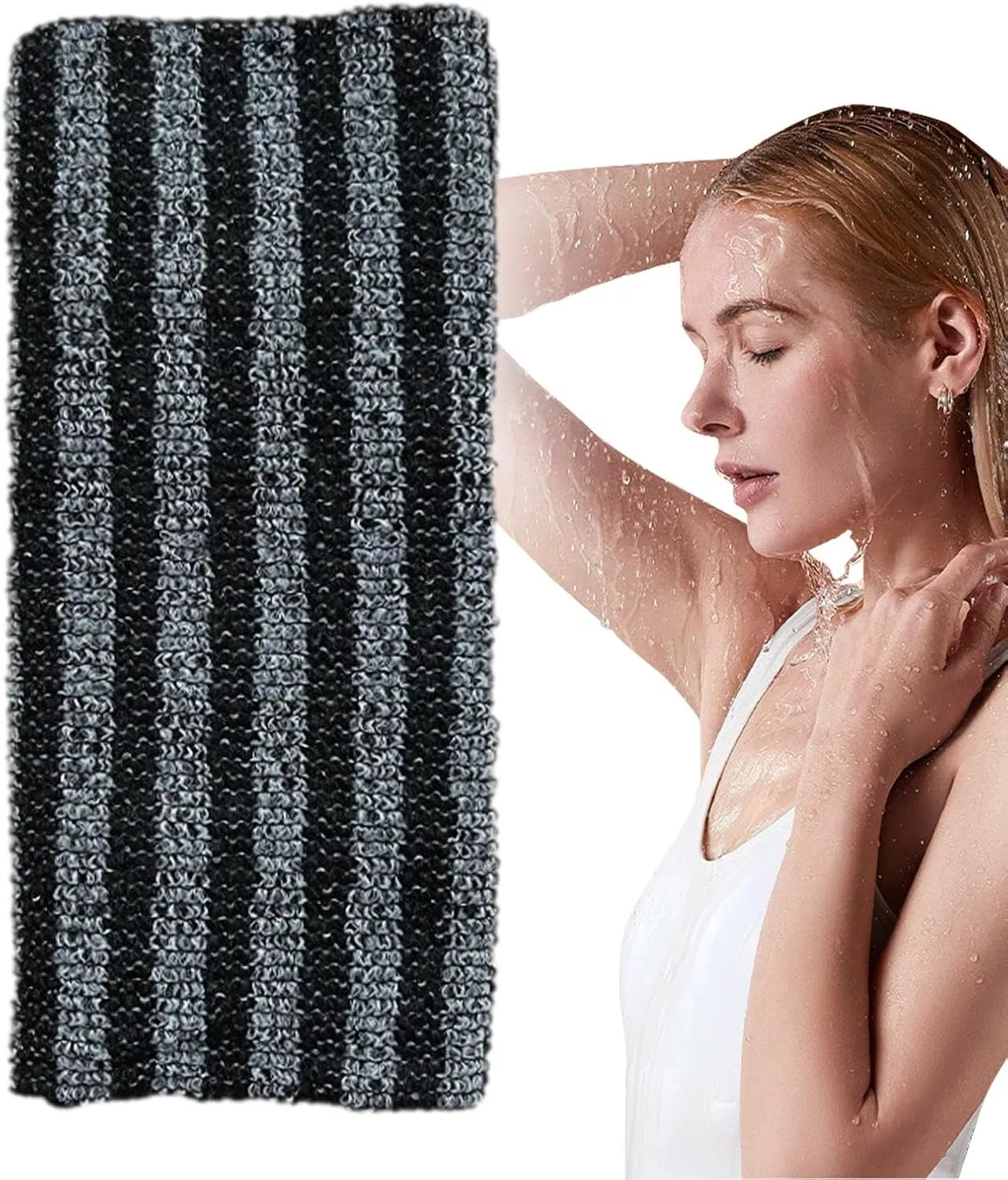 Скребок для тела двусторонний, Generic, Black Stripes