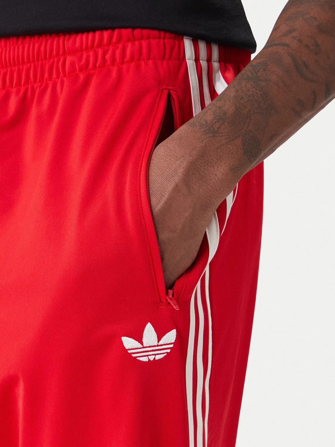 Мужские спортивные брюки свободного кроя Firebird Adidas, красный — фото 4