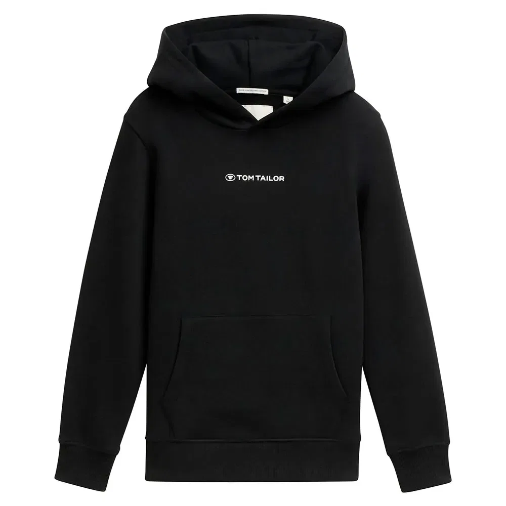Детский свитшот для девочек с принтом Printed Sweatshirt Tom tailor, Black