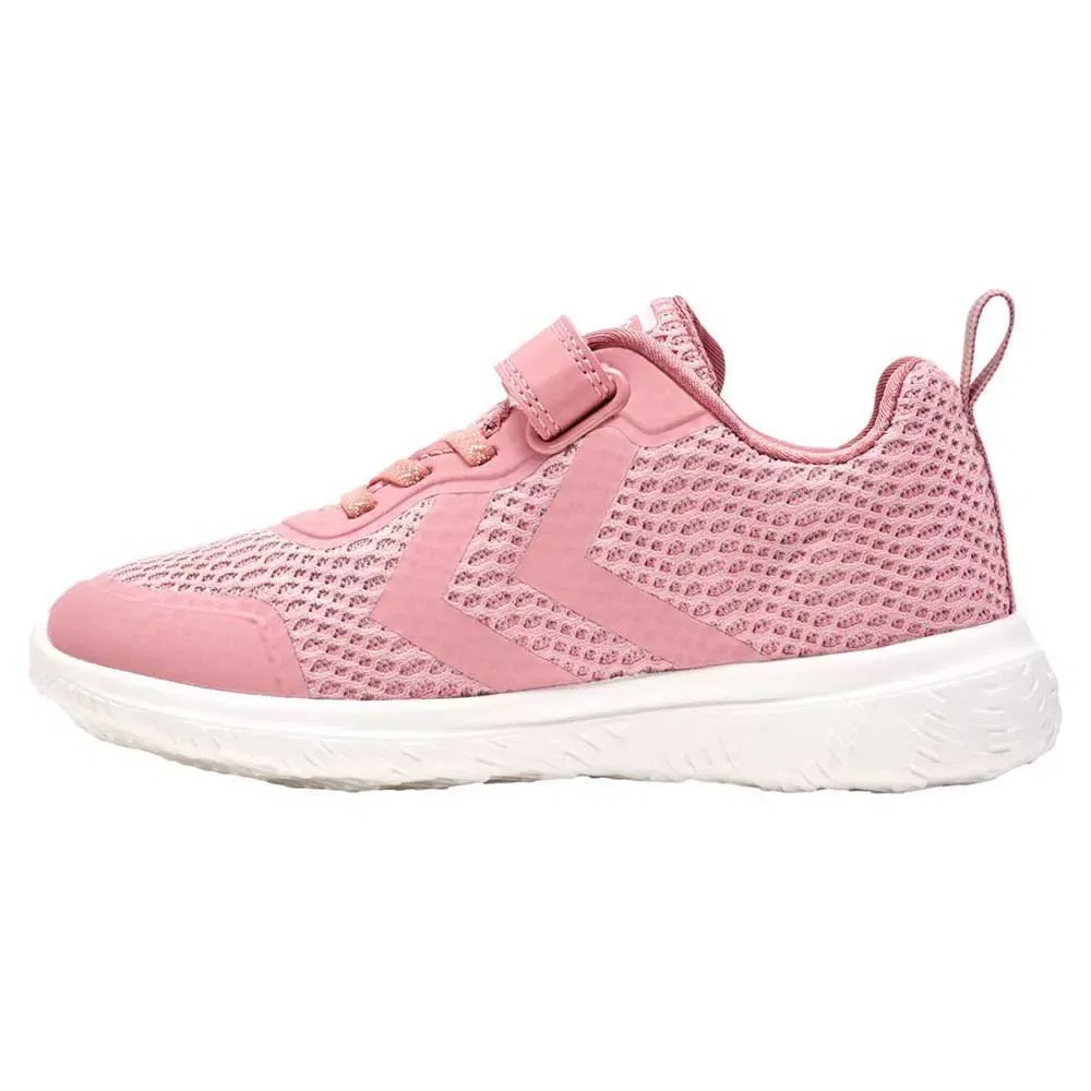 Детские кроссовки для девочек с липучками Actus Tex Recycled Hummel, Pink — фото 3