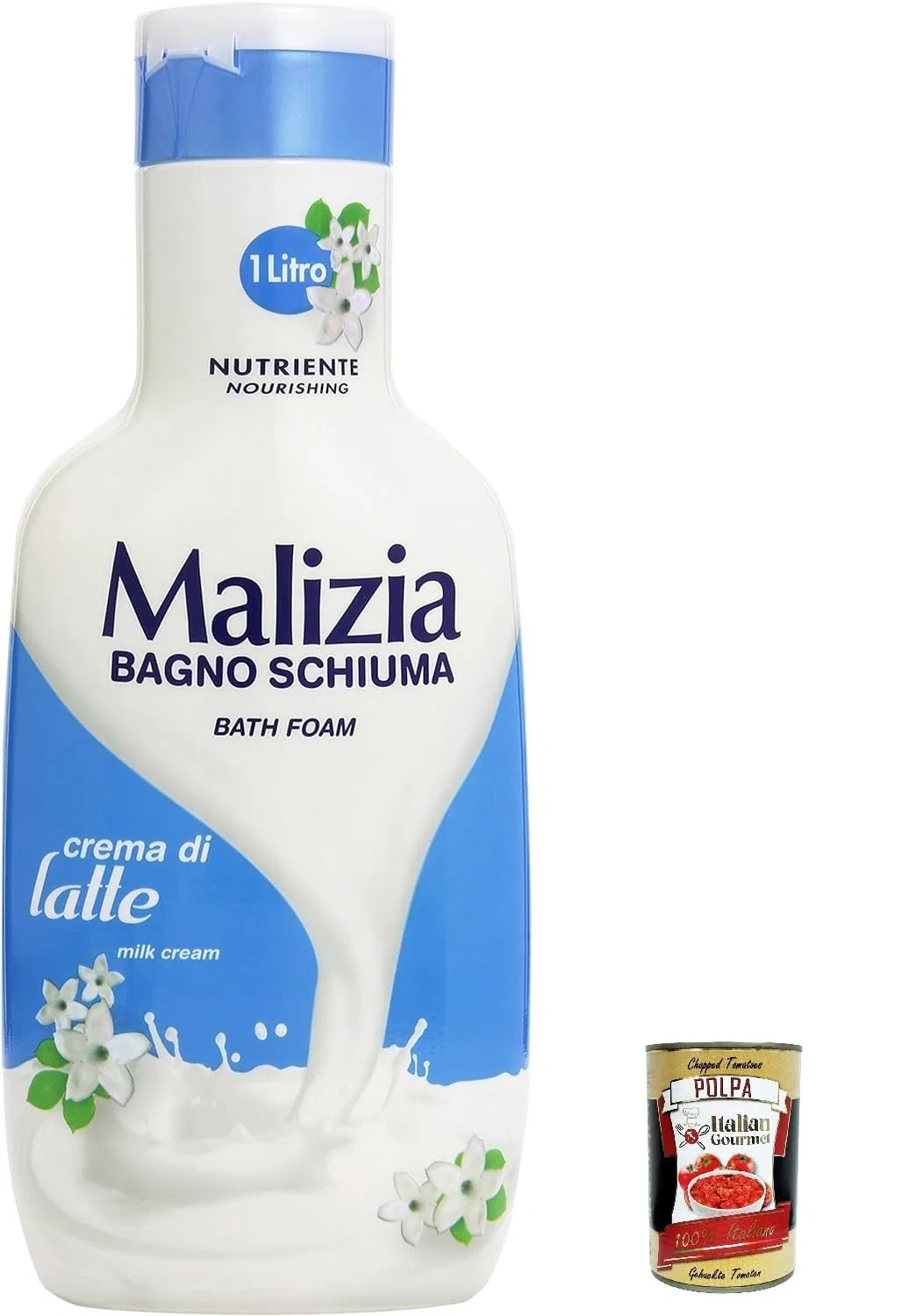Гель для душа Молочная пена, Italian Gourmet E.R., 1 л + томатная паста 400 г, набор 6 шт