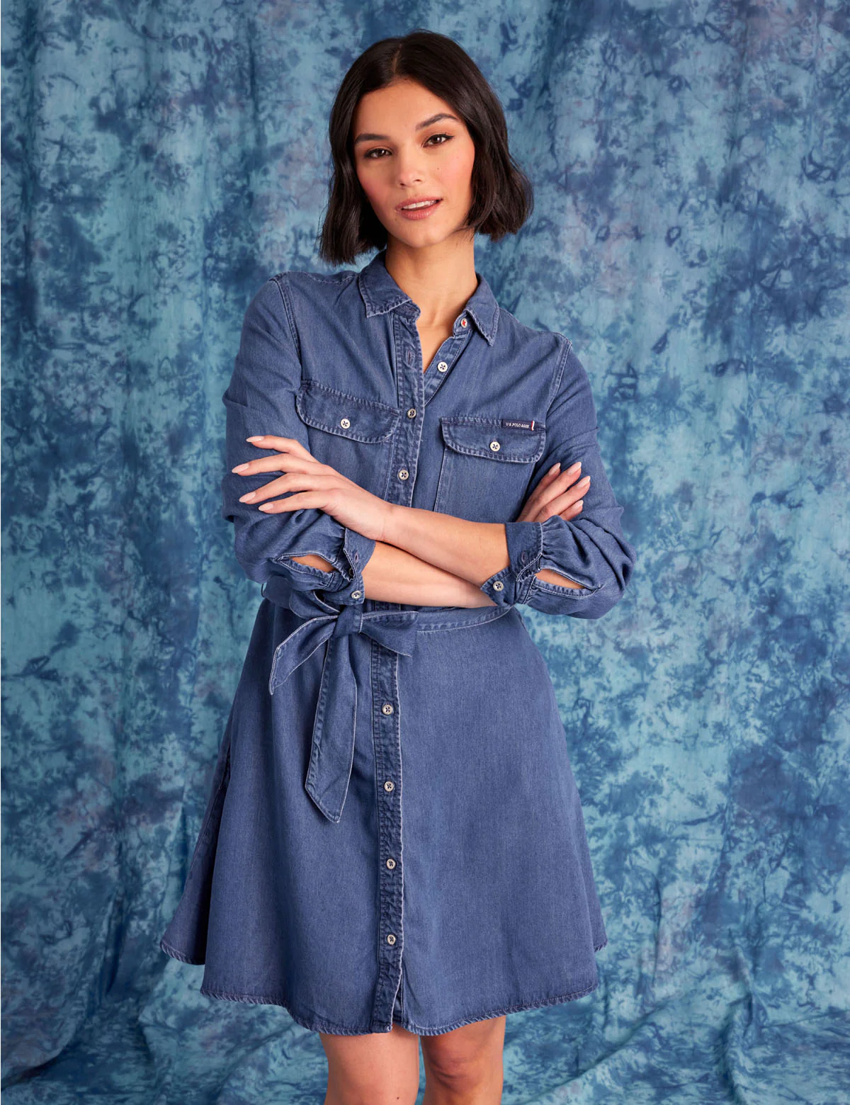 

Платье U.S. Polo Assn Fit And Flare Tencel, синий