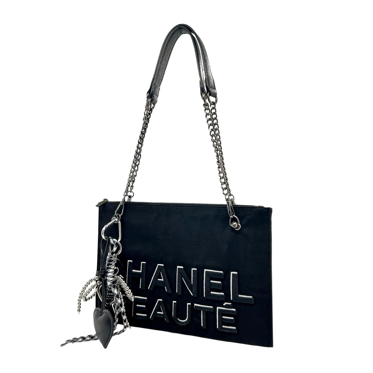 Косметичка с принтом Mianjing Mo Language, CHANEL, Черный — фото 4