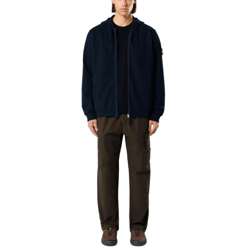 Мужской свитшот с капюшоном STONE ISLAND, Marine Blue — фото 4