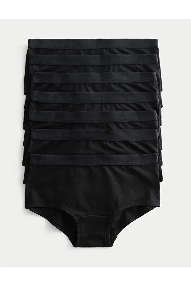 Детский комплект трусиков для девочек с принтом Marks & Spencer, Black