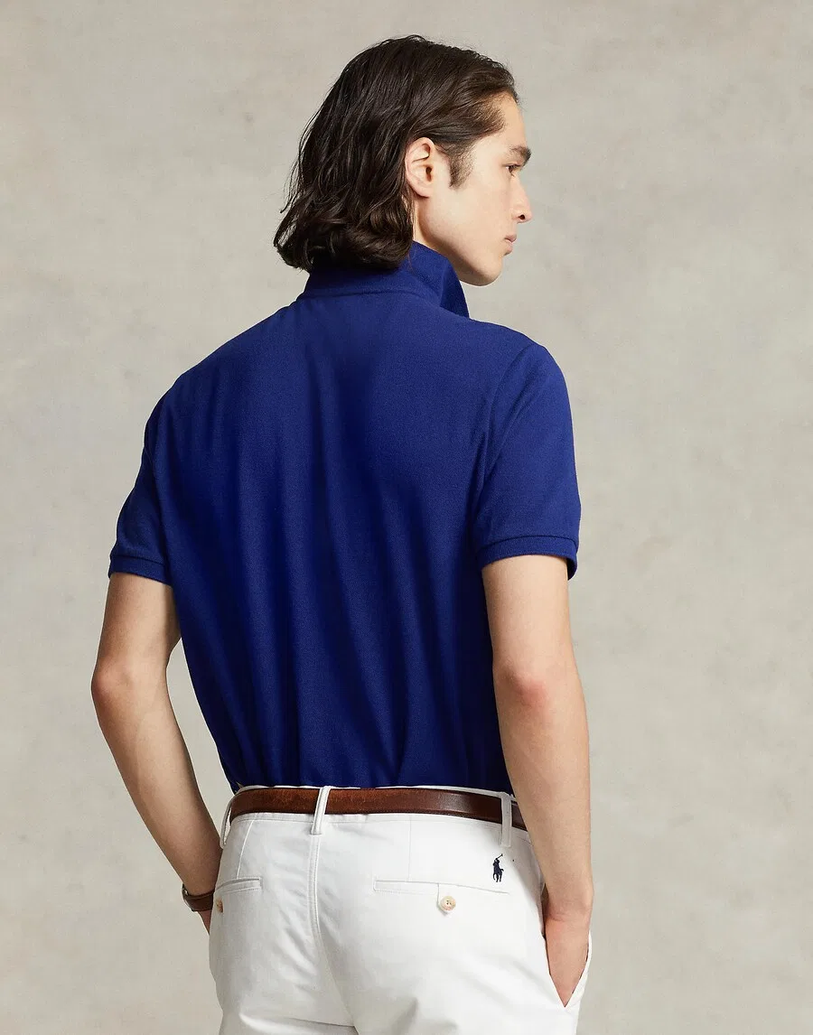 Рубашка Polo Ralph Lauren ультрамаринового синего цвета — фото 4