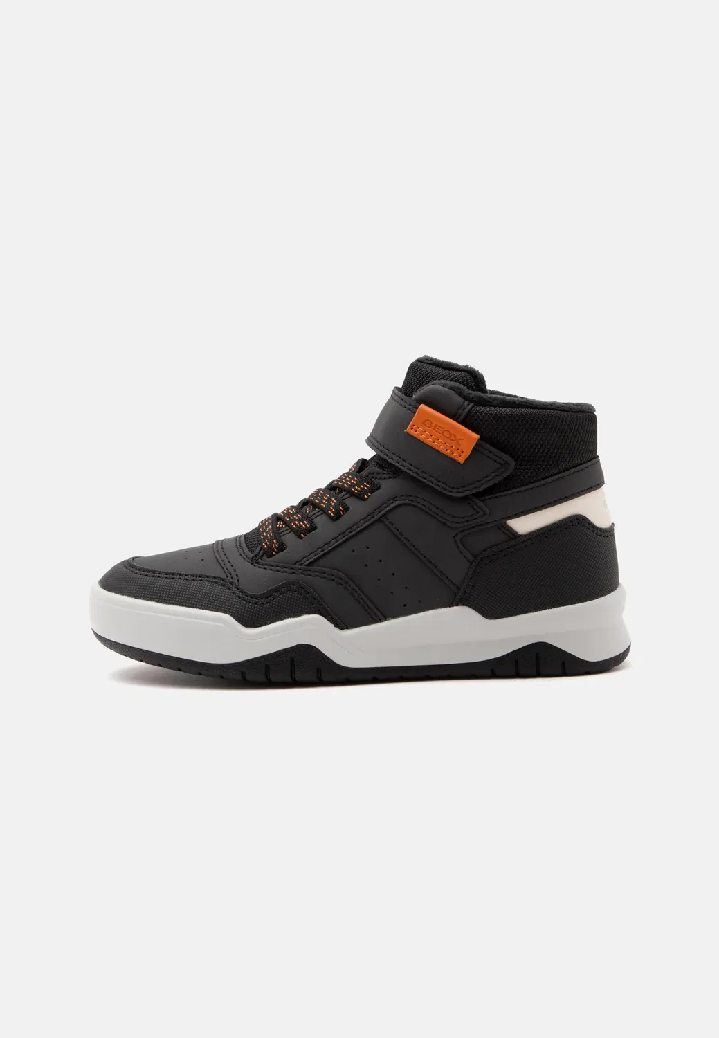 Мальчик из Перта - высокие кроссовки Geox, Black/Orange