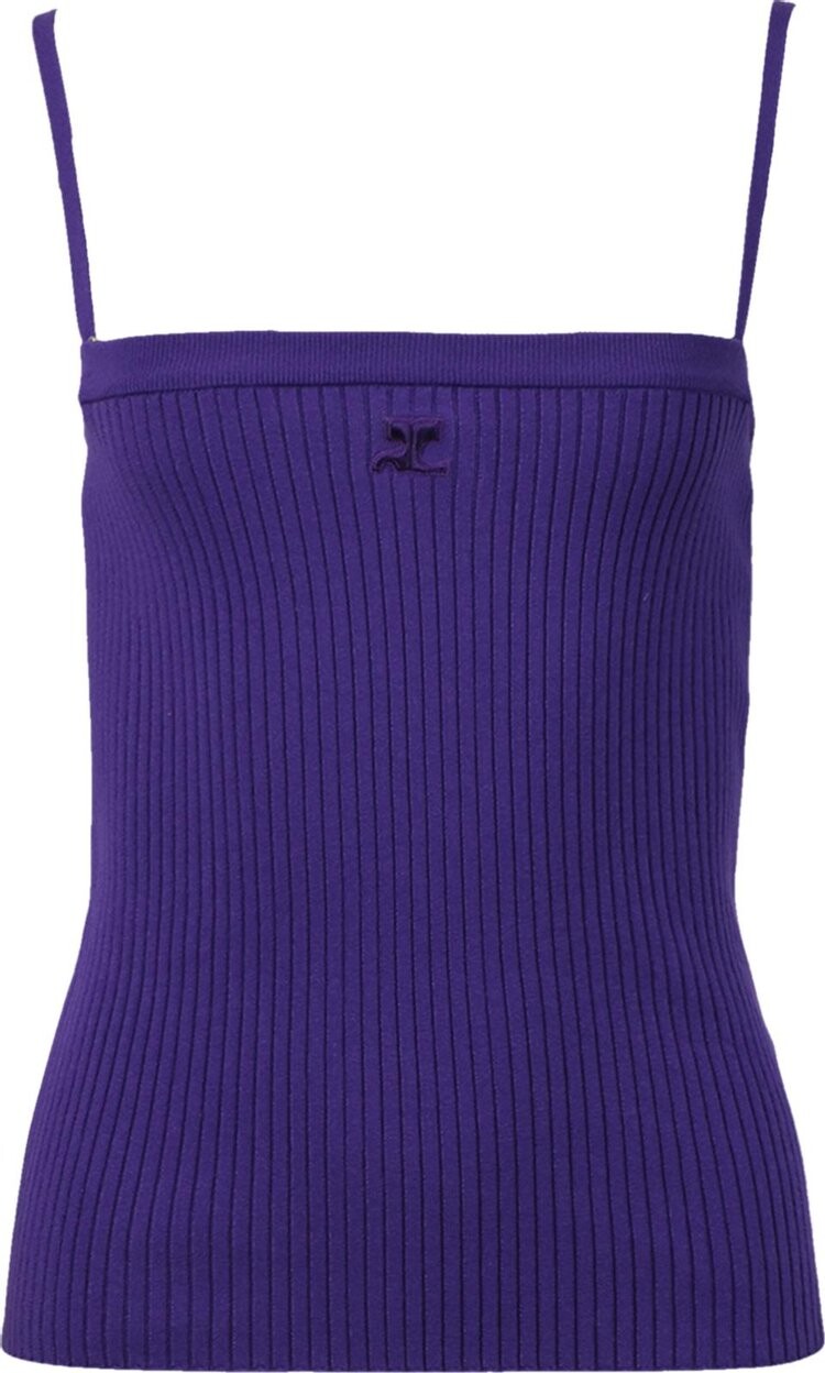 

Топ Courrèges Rib Knit Tank Top 'Ultra Violet', фиолетовый
