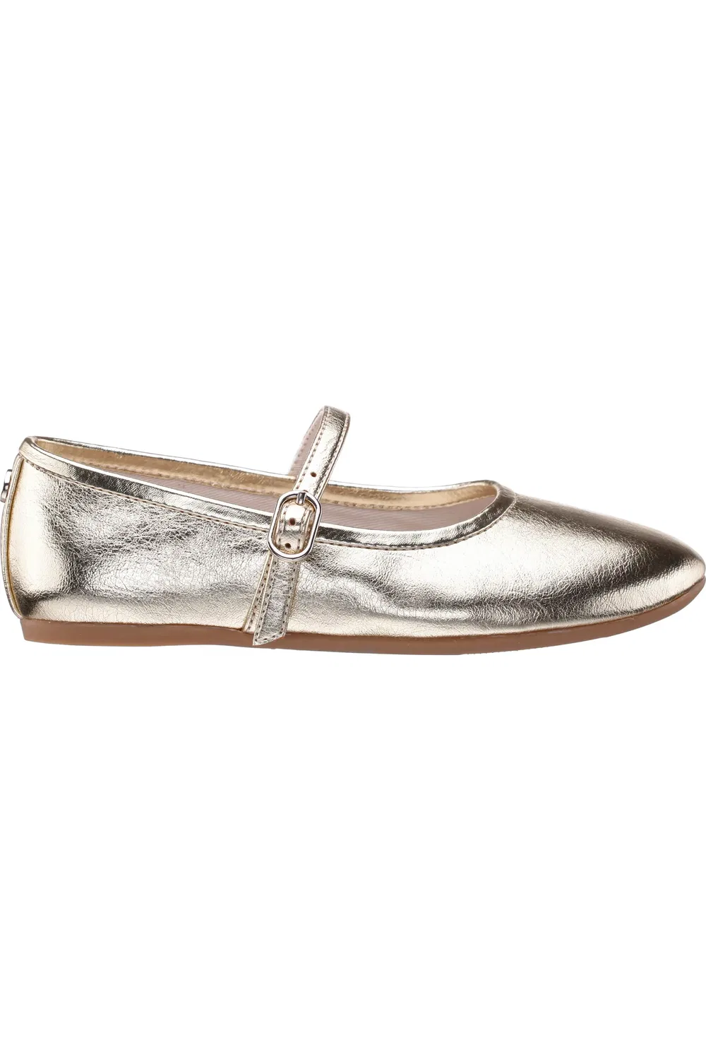 Детские туфли Мэри Джейн с регулируемым ремешком Nina, Gold Metallic — фото 3