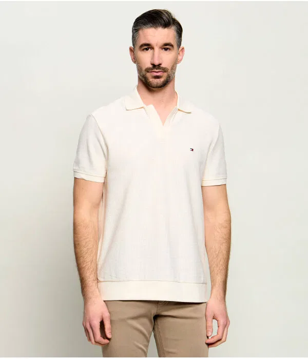 Мужской пуловер с V-образным вырезом Polo Jonny Tommy Hilfiger, Écru