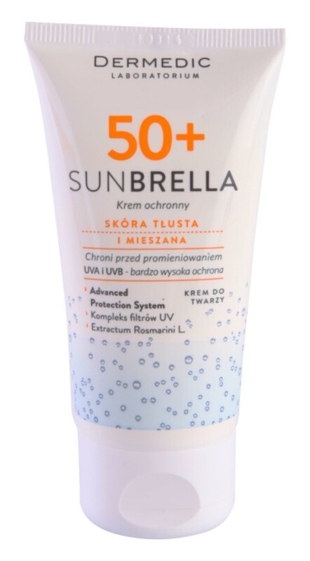 

Защитный крем для жирной и комбинированной кожи SPF 50+ Dermedic Sunbrella