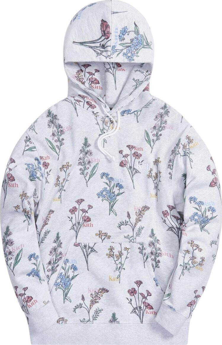 

Худи Kith Botanical Floral Williams III Hoodie 'Light Heather', серый