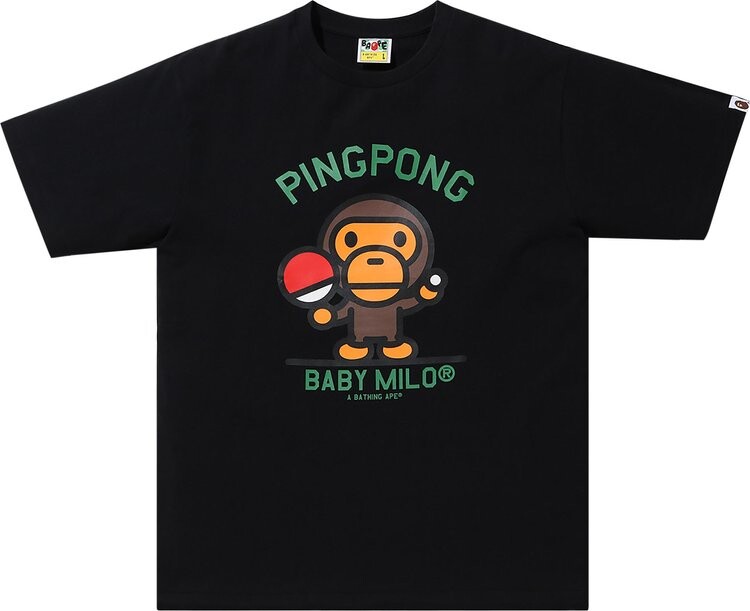 

Футболка BAPE Milo Pingpong Sports Tee 'Black', черный