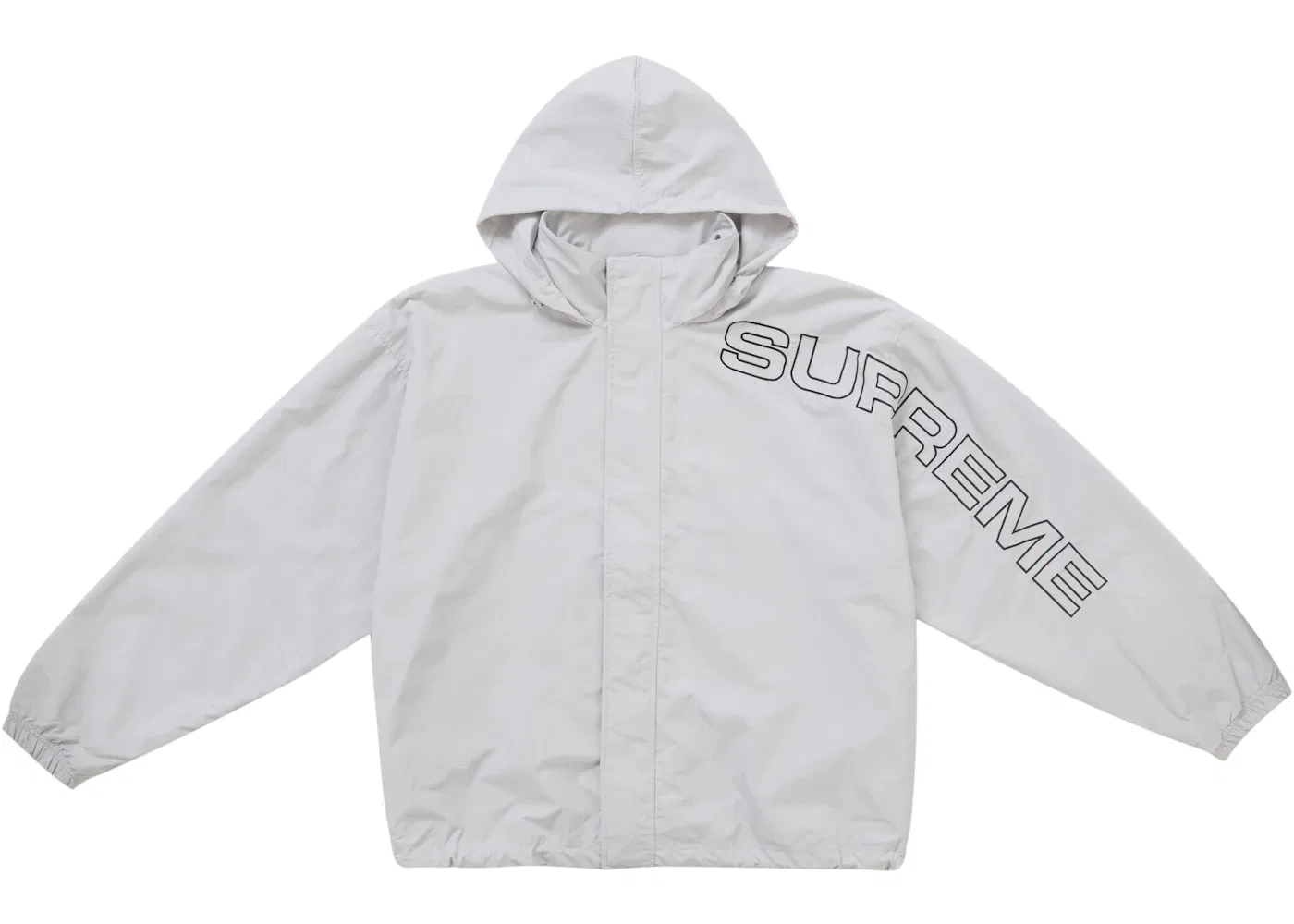 Мужская куртка с вышивкой Supreme Spellout Embroidered Track Jacket, Grey