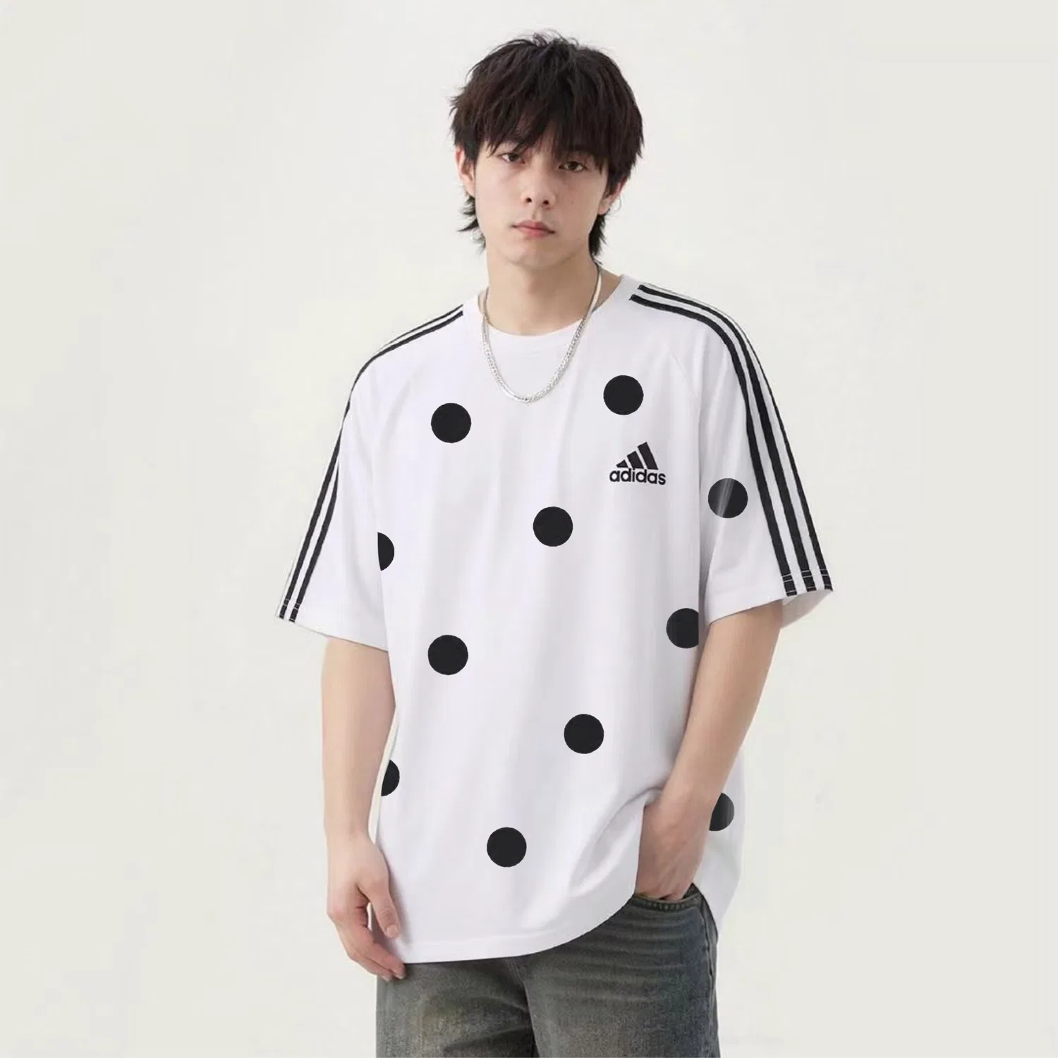 Футболка с круглым вырезом Unisex, Adidas, White — фото 4