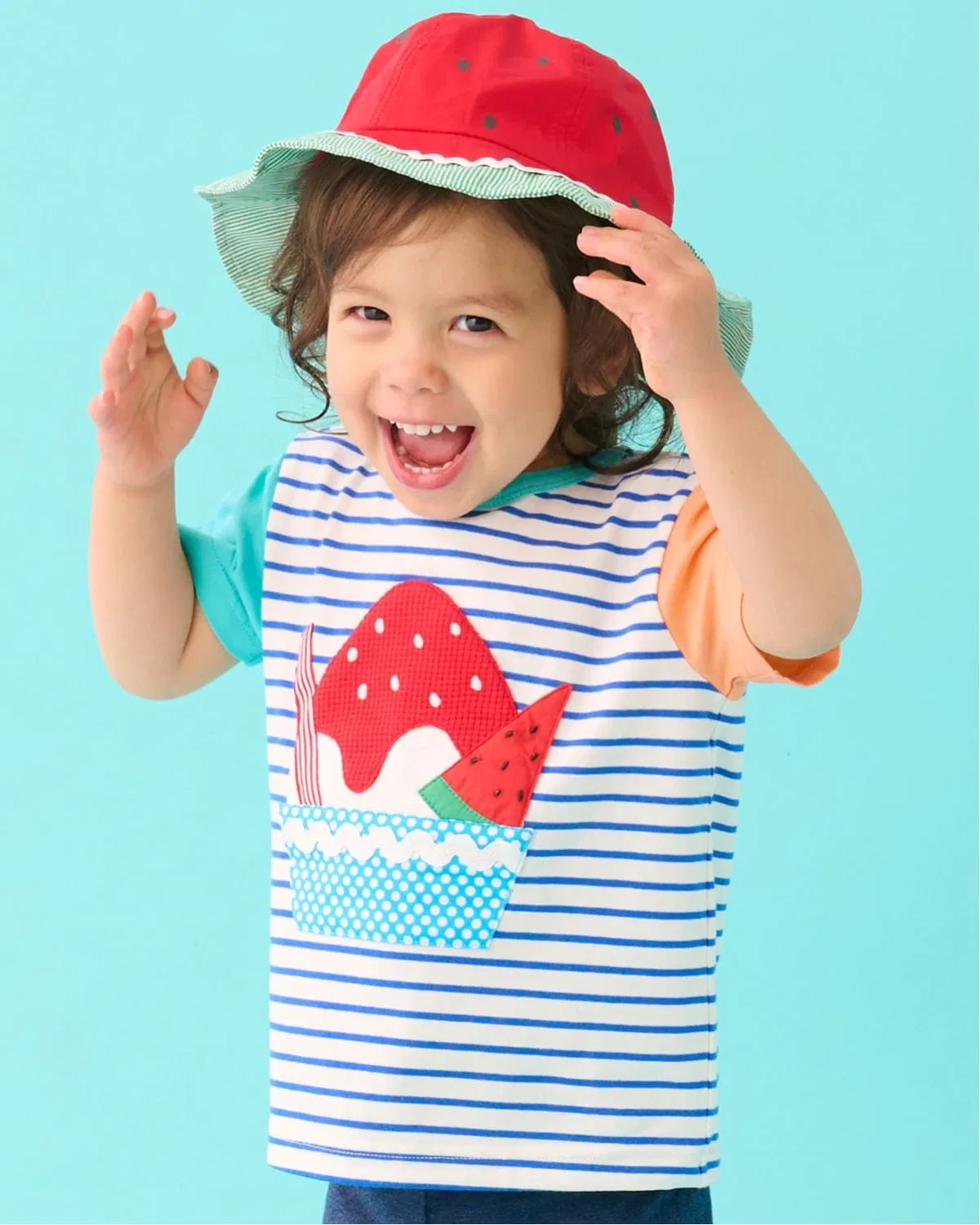 Детская футболка с принтом с коротким рукавом Baby Cheer, Multi