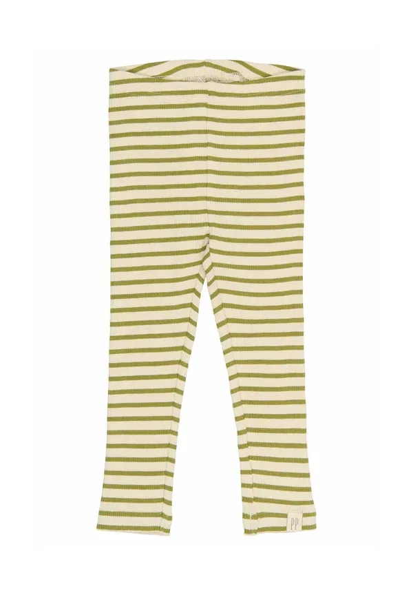 Леггинсы полосатые Leggings - trousers Petit Piao, mosstone striped