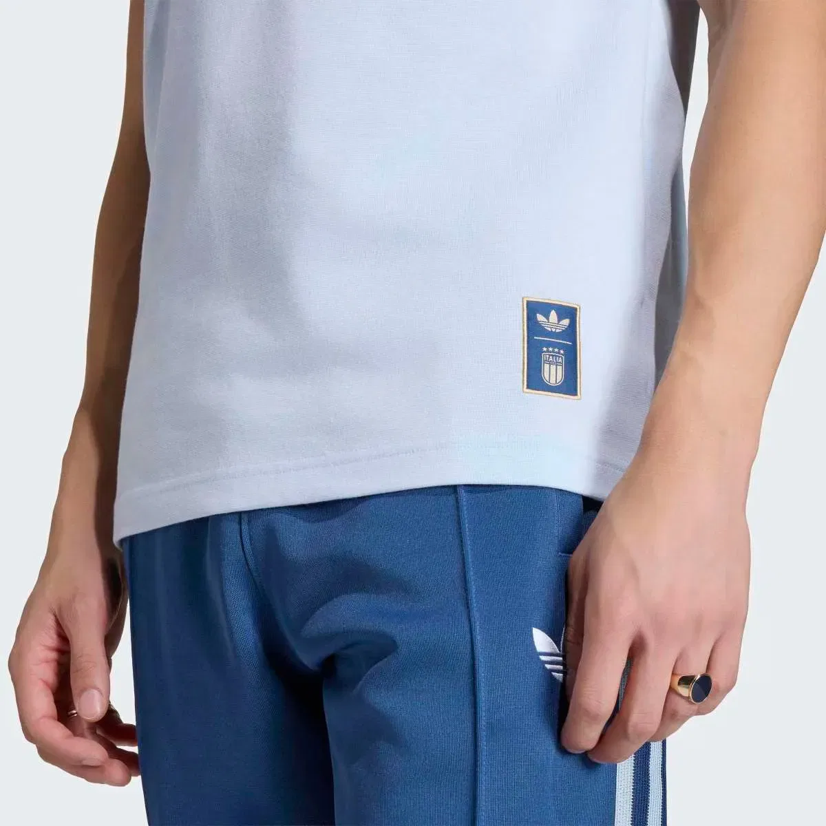 Мужская футболка с принтом Italia adidas Originals, Azul — фото 3