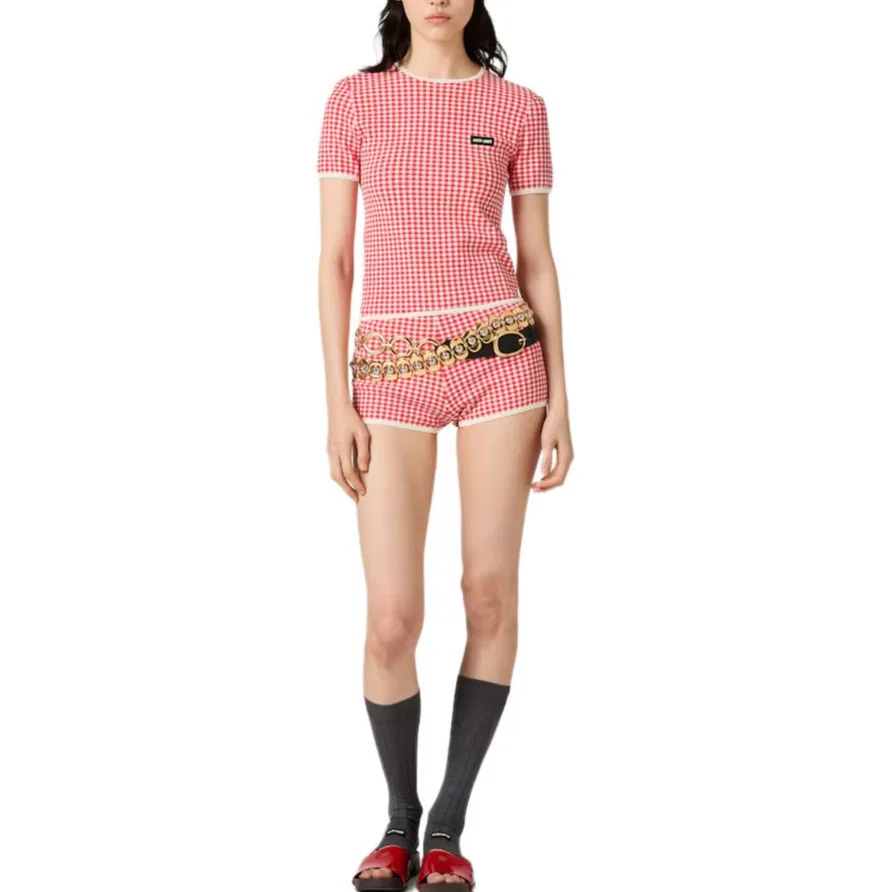 Женская футболка MIU MIU, Red — фото 3