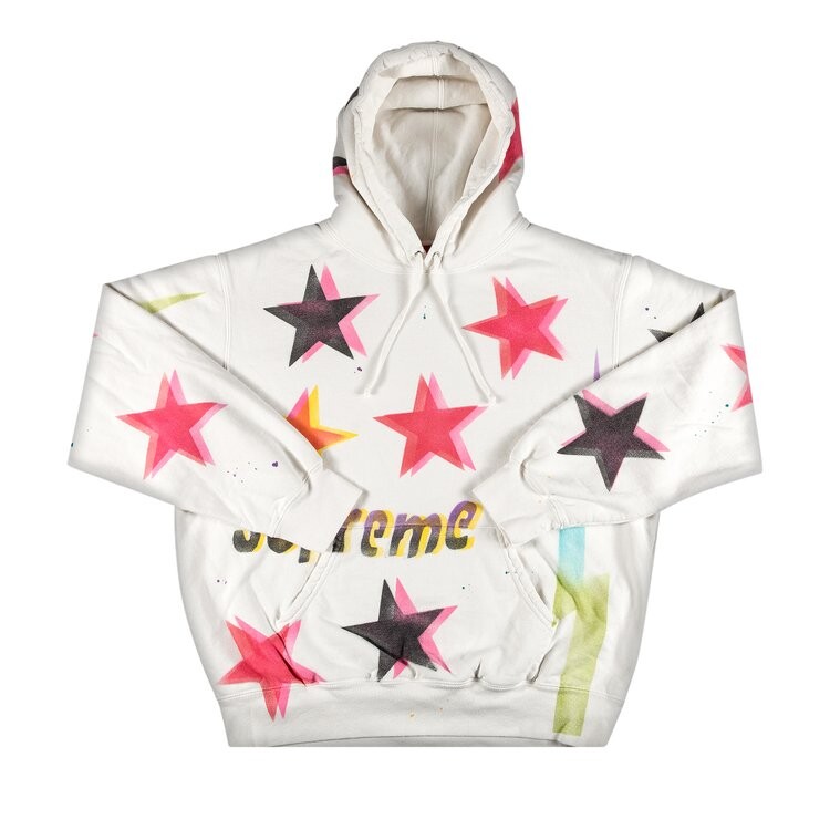 

Толстовка Supreme Gonz Stars Hooded Sweatshirt 'White', белый