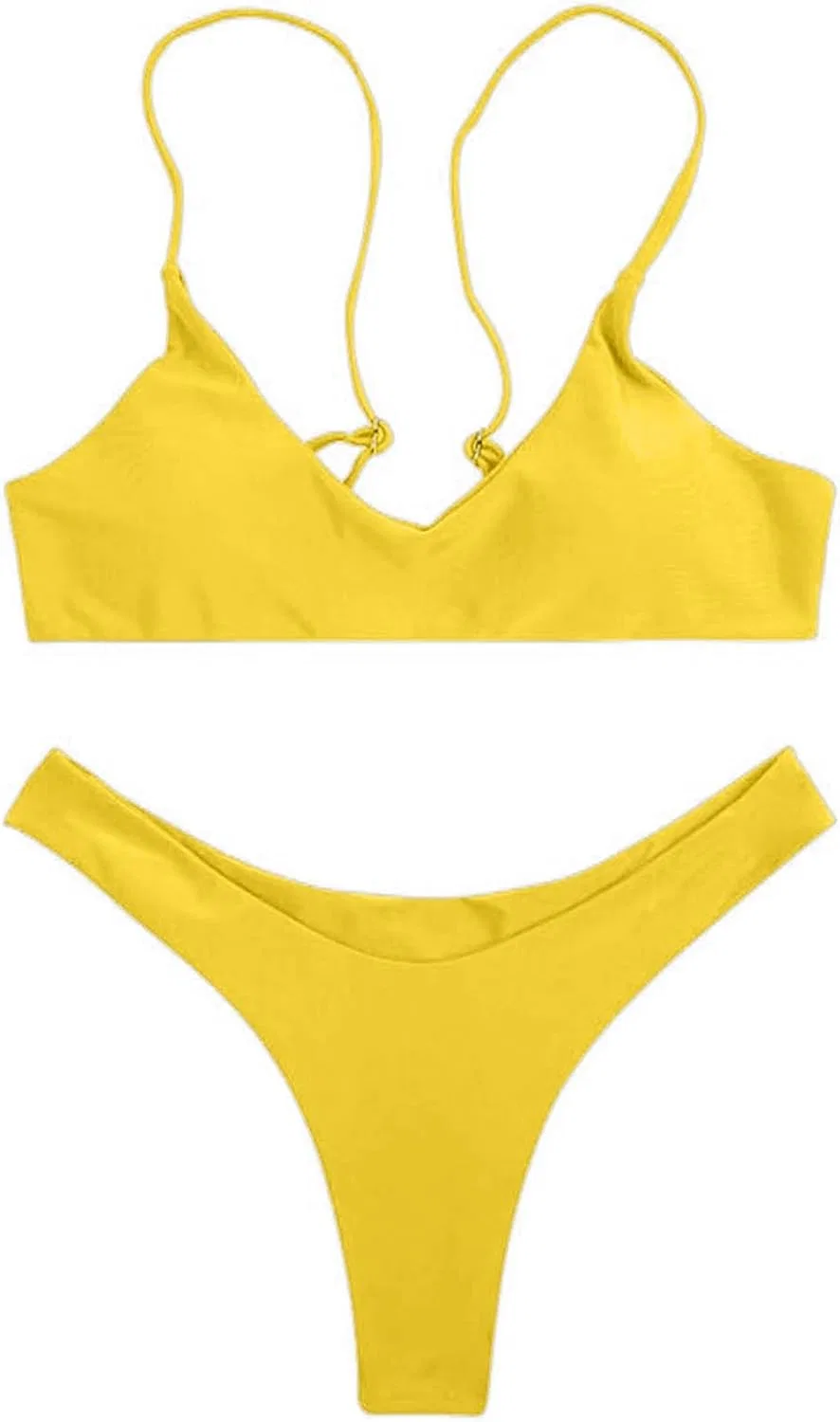 Женский бикини-сет с регулируемыми бретелями, Soft, Yellow — фото 2