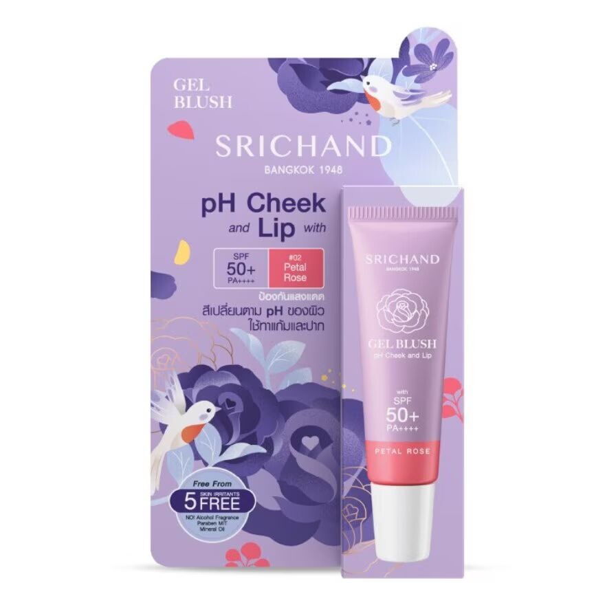 

Srichand Гелевые румяна pH для щек и губ с SPF50+ PA++++ 7г. 02 Лепесток Розы, Petal Rose