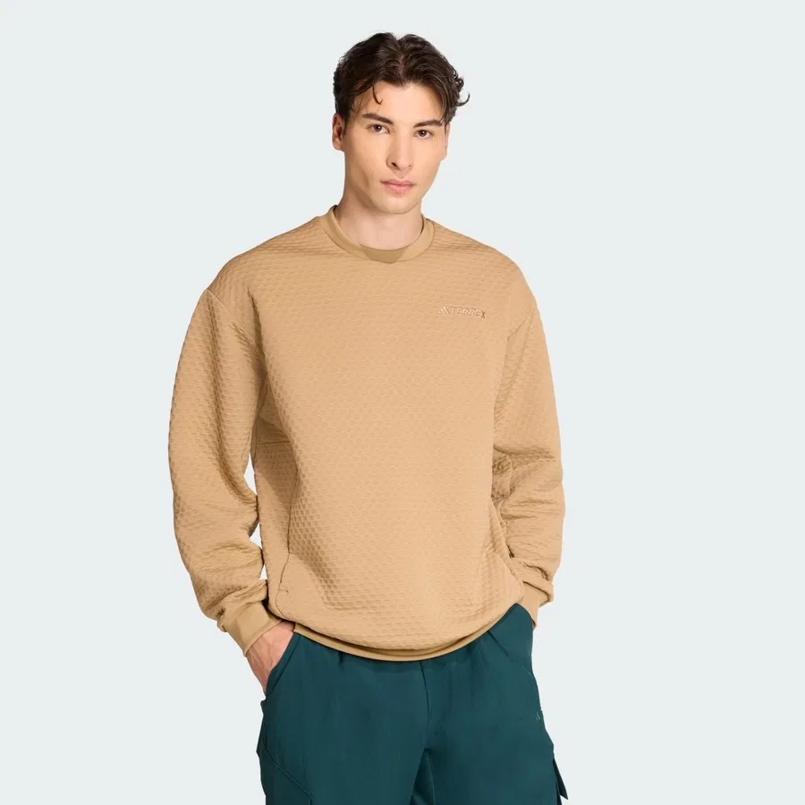 Свитшот с длинным рукавом Terrex Xploric Crewneck Sweater adidas, Коричневый
