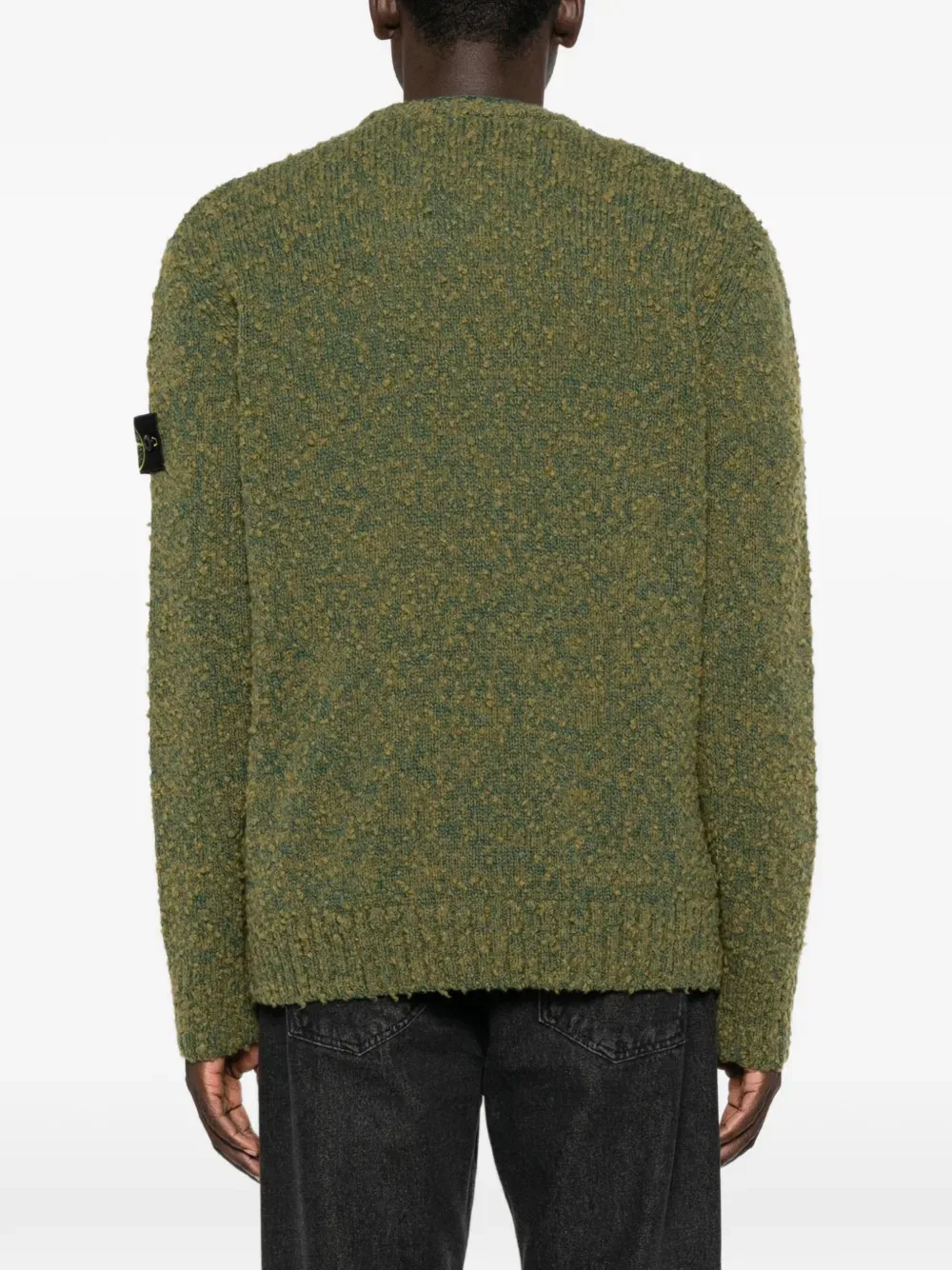 Свитер вязаный Stone Island, зеленый — фото 4