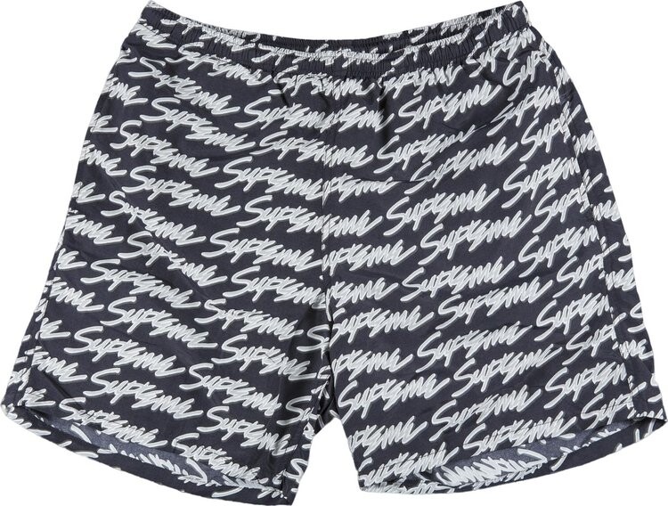 

Шорты Supreme Signature Script Logo Water Short 'Black', черный