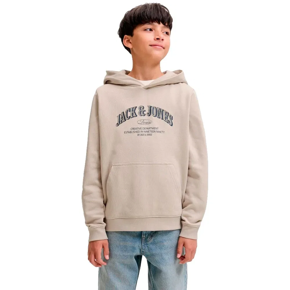 Детское худи с принтом Denver Logo Jack & jones, Beige