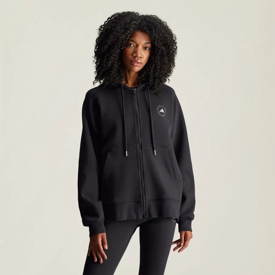 Худи с полной застежкой-молнией adidas by Stella McCartney, Черный