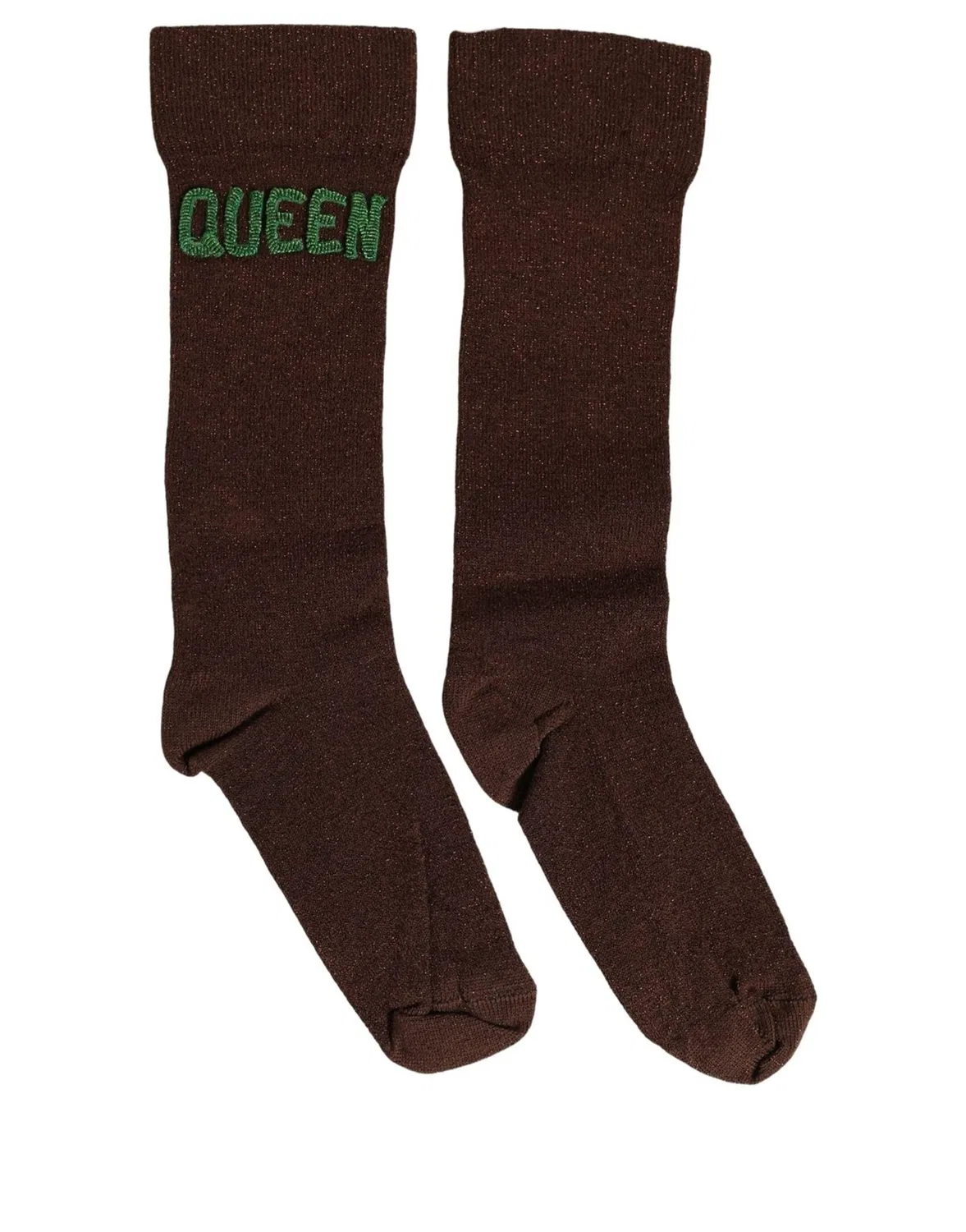 Женские носки с вышивкой Mid Calf Dolce & Gabbana, Dark Brown