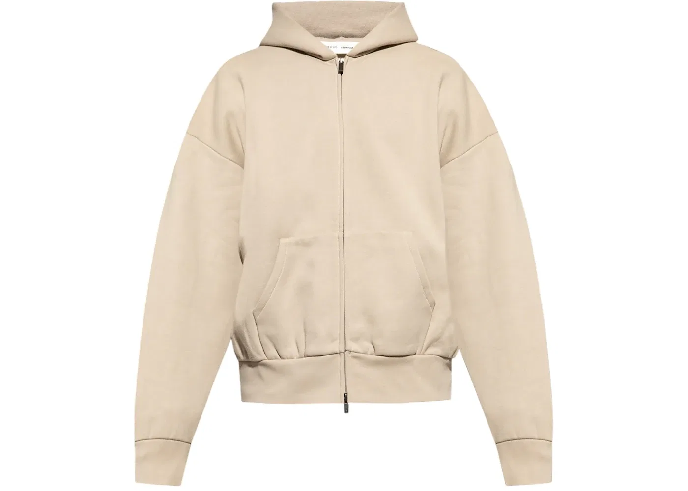 Мужская худи на молнии Fear of God Essentials Classic Fleece Zip Up Hoodie, Timber
