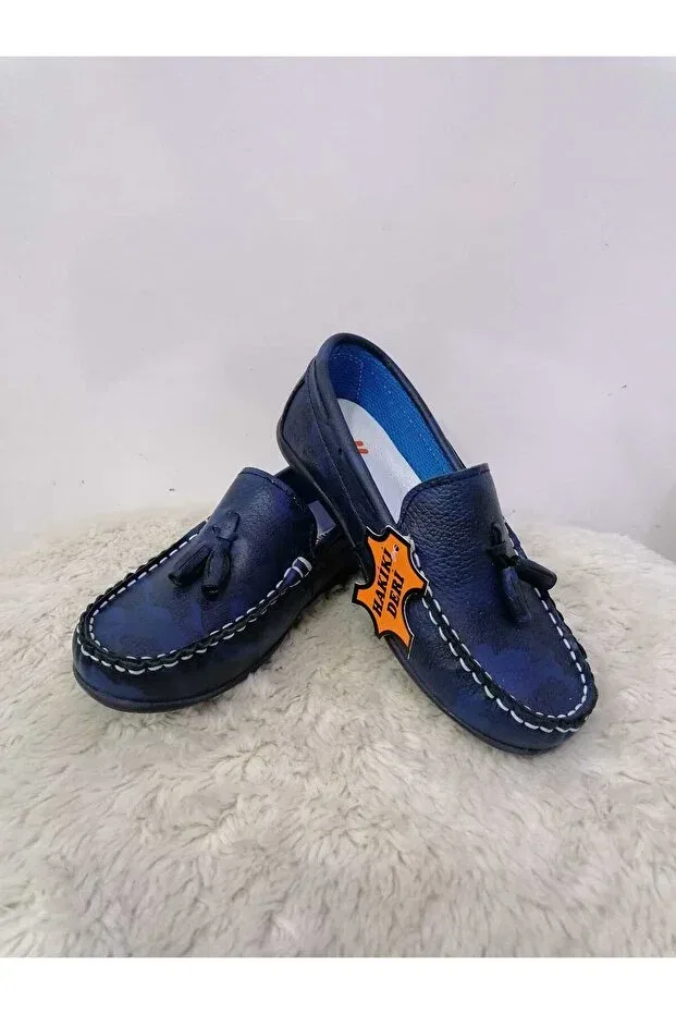 Детские туфли для мальчиков на плоской подошве Özgür Kids, Navy Blue Camouflage