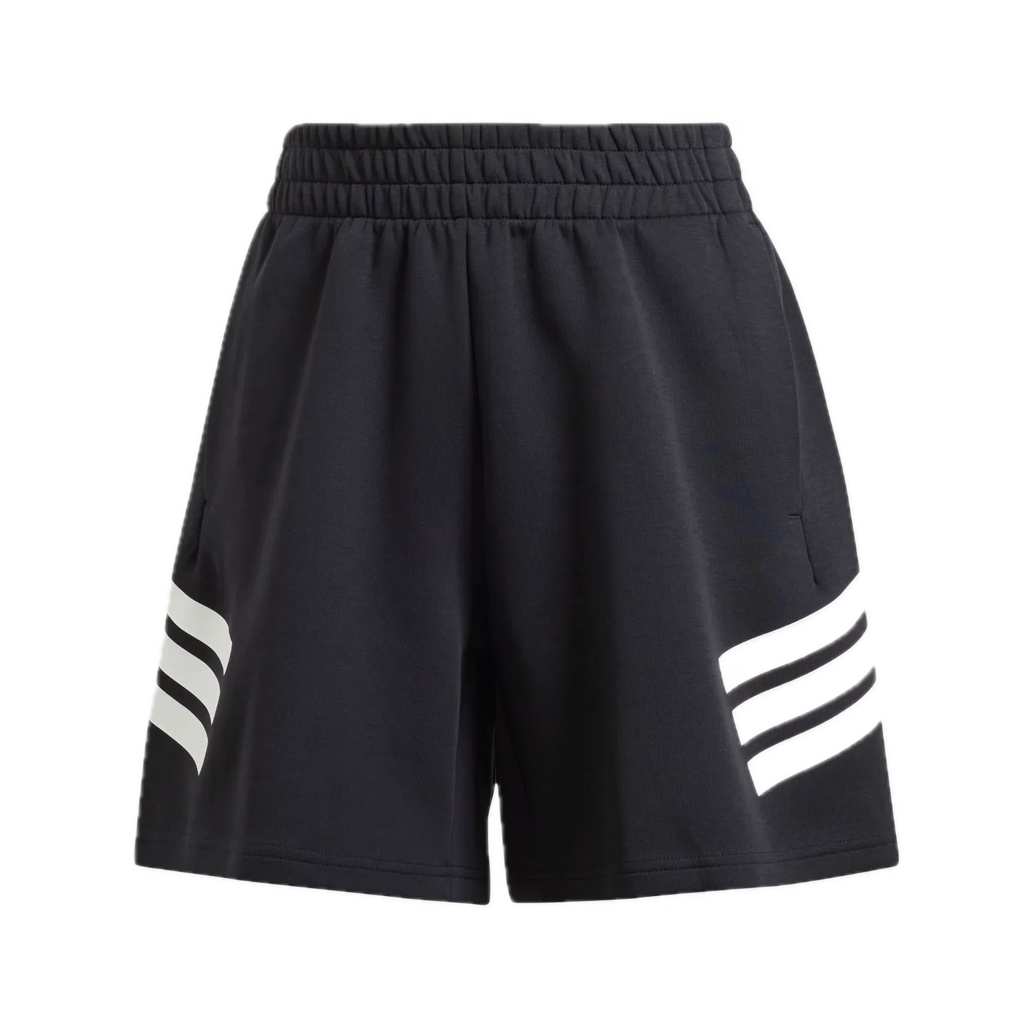 Женские свободные шорты с тремя полосками Adidas, черный