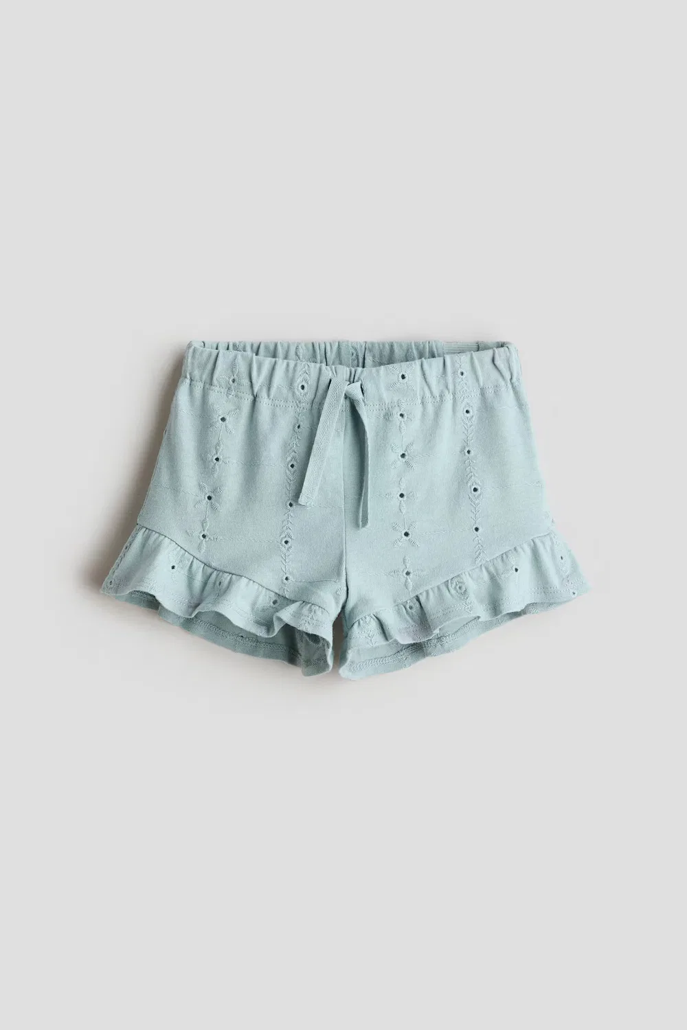 Шорты с английской вышивкой H&M, Türkis — фото 3