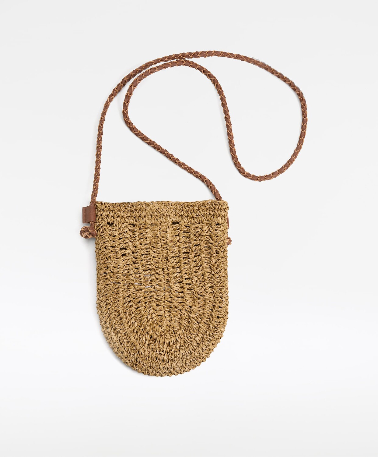 Сумка для мобильного телефона Oysho With Braided Crossover Strap, бежевый