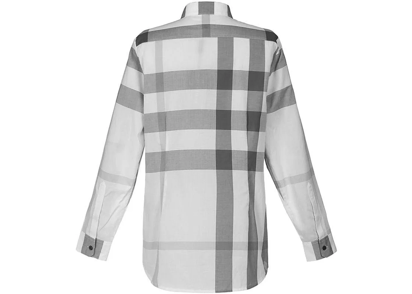 Женская хлопковая рубашка с принтом Check Burberry, цвет Check Light Gery — фото 2