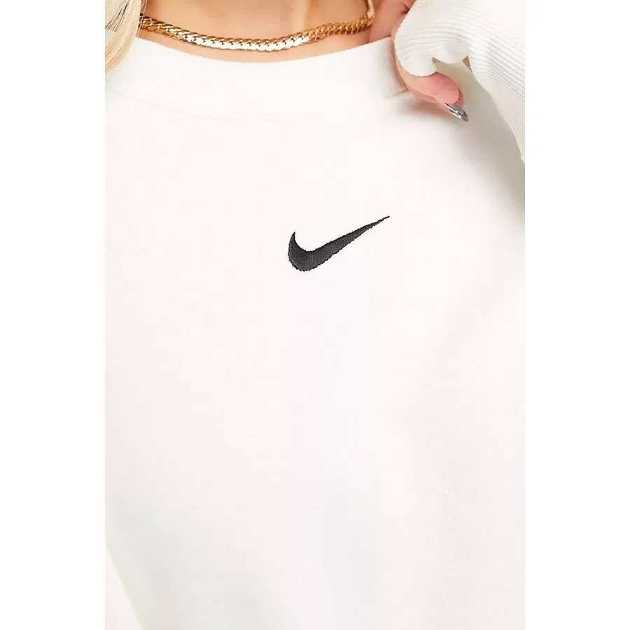 Женский свитшот Oversize из футера с принтом Nike Sportswear Essential Collection, Белый — фото 4