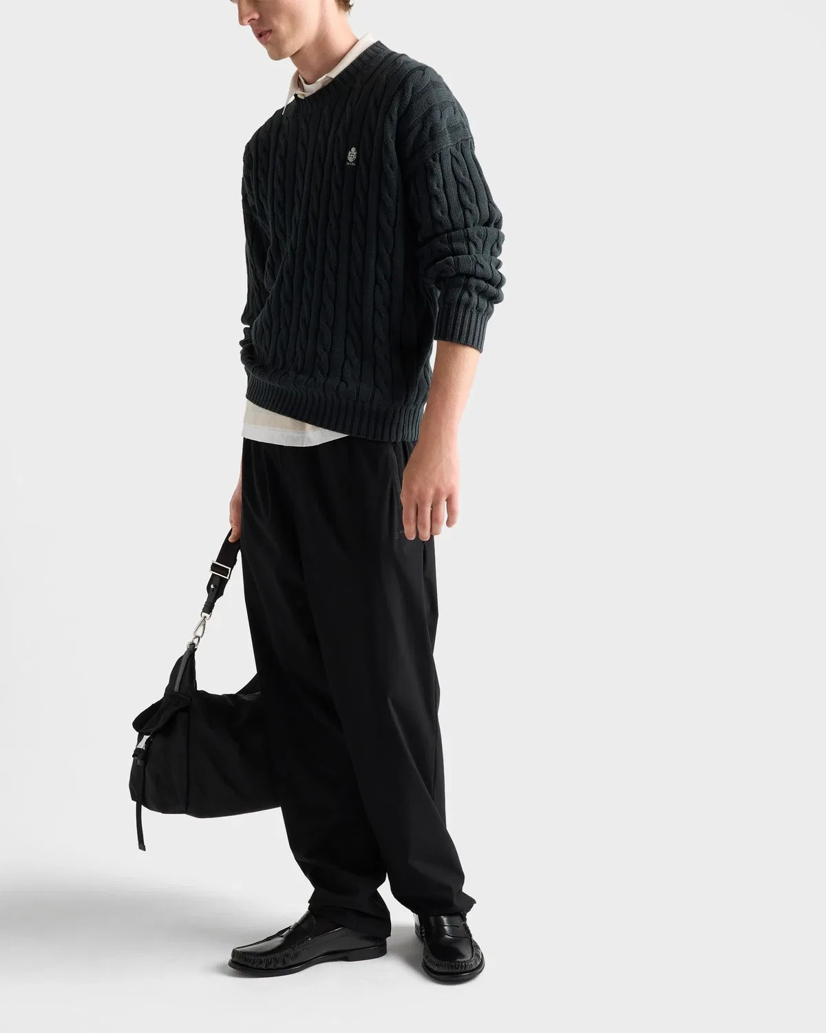 Брюки зауженного кроя Re-Nylon Prada, черный — фото 3